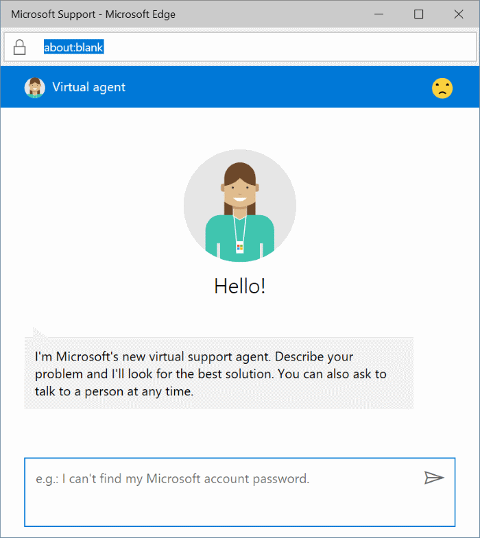 Microsoft agent chat