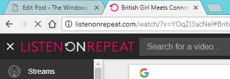 loop youtube videos on listenonrepeat