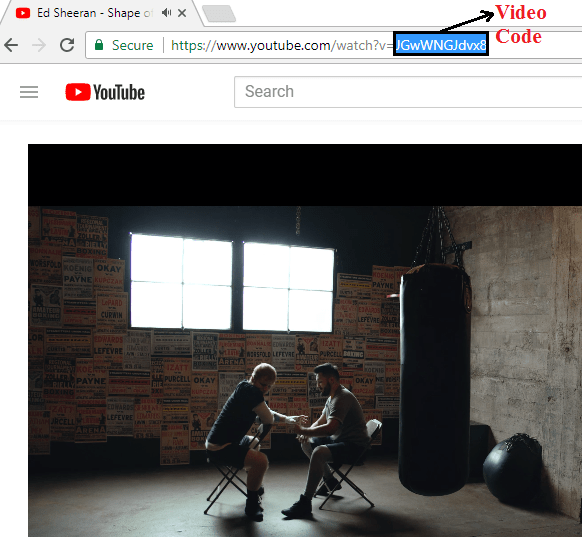 Changing youtube url