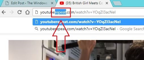 how to put youtube video on repeat