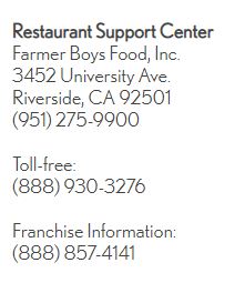 Farmer Boys Contact
