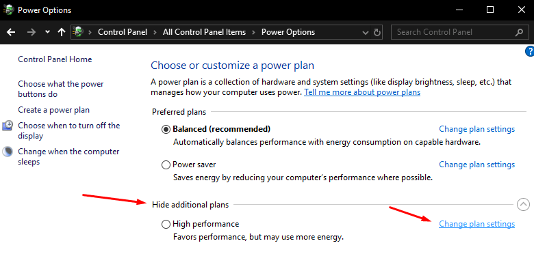 Additional Power Plans