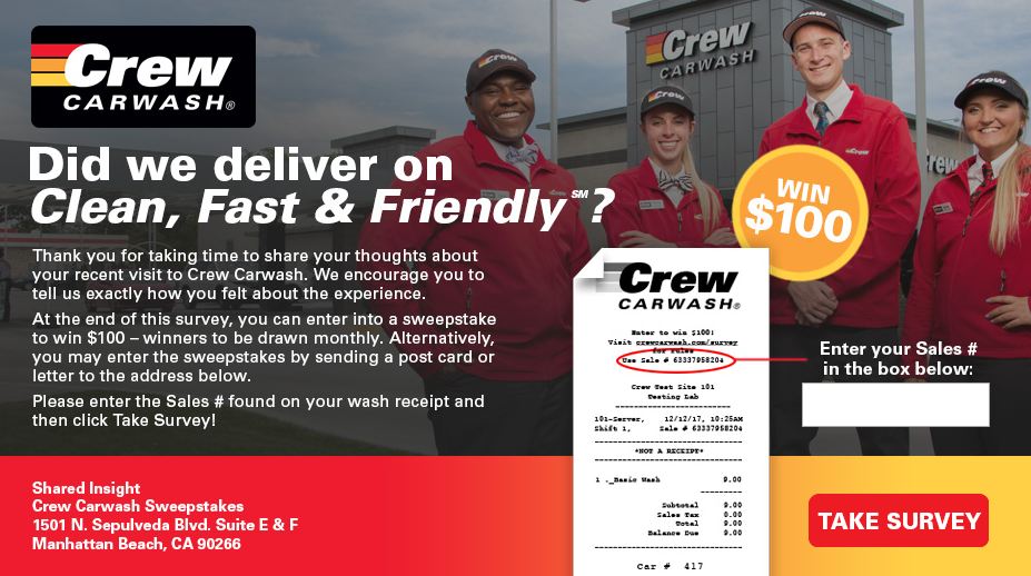 crew carwash survey
