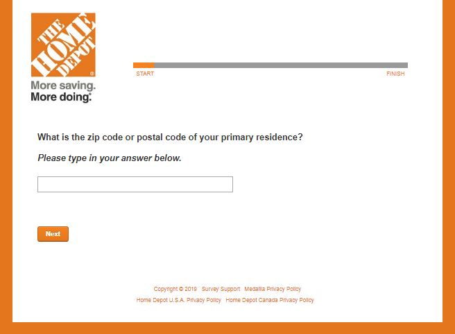 home depot survey