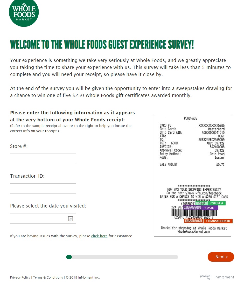 whole foods survey