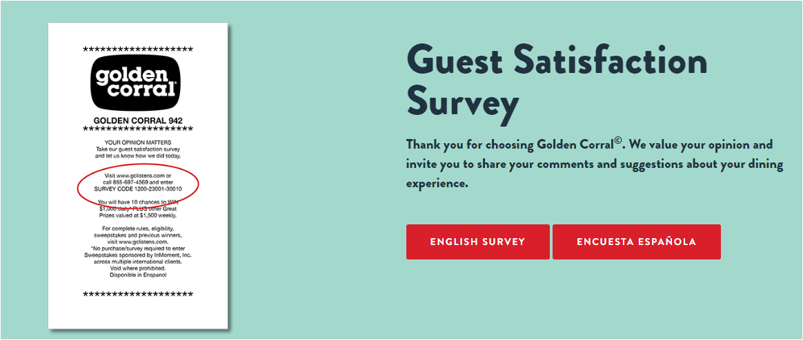 Golden Corral Listens in Feedback Survey