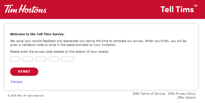 Tell Tims Guest Experience Survey