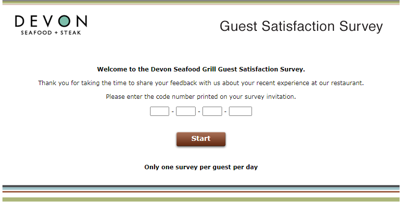 Devon Seafood Grill Survey