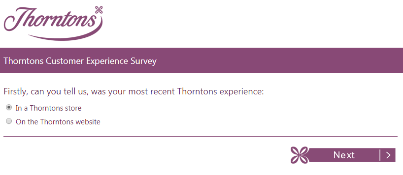 Thorntons Listens Survey Sweepstakes