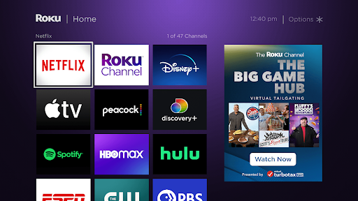 Roku Homepage - Netflix