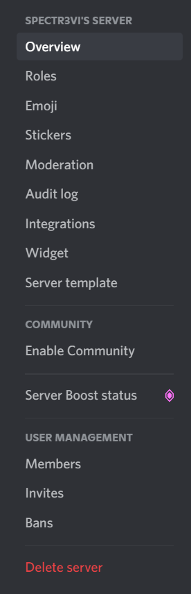 Delete Server