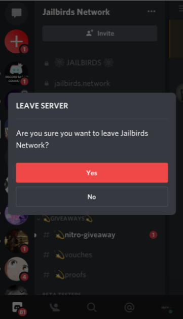 iOS Leave Server Confirmed